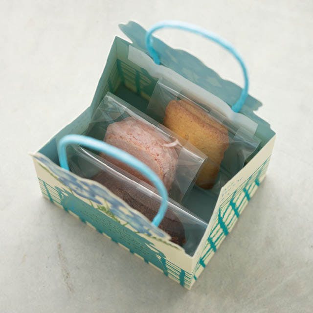 ヘッズ 手提げ袋 紙 W110×D90×H152mm ブルー 20枚 クレヨンフラワー