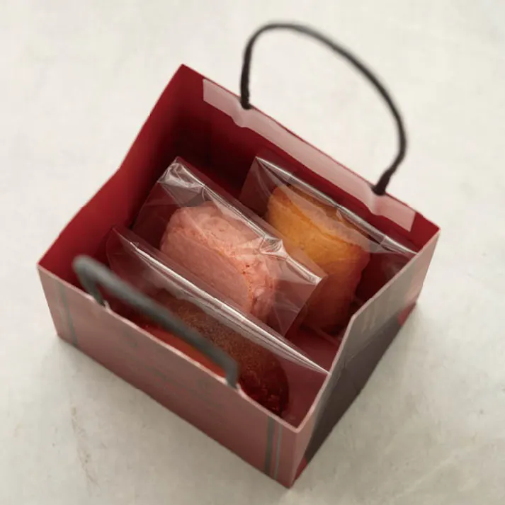 ヘッズ 手提げ袋 紙 W110×D90×H130mm レッド 20枚 エンブレムミニペーパーバッグ HEADS EBM-M1P