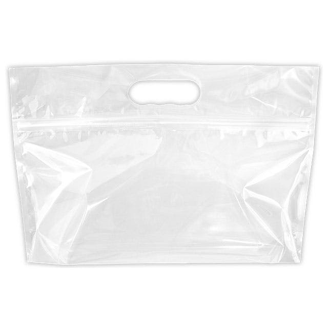 ヘッズ  手提げ袋 W290×D60×H190mm クリア 50枚 無地クリアジップ付バッグ HEADS MTO-ZW1
