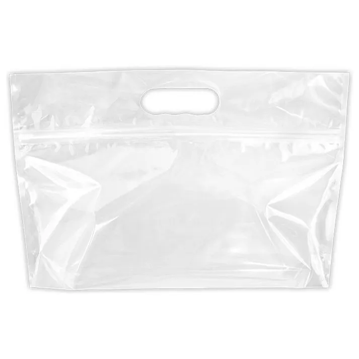 ヘッズ 手提げ袋 W290×D60×H190mm クリア 50枚 無地クリアジップ付バッグ HEADS MTO-ZW1