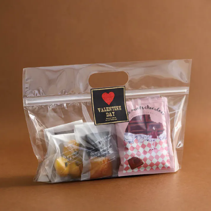 ヘッズ 手提げ袋 W290×D60×H190mm クリア 50枚 無地クリアジップ付バッグ HEADS MTO-ZW1