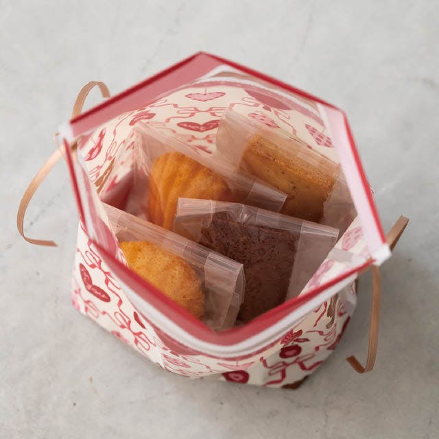 ヘッズ ラッピング袋 巾着 W180×D80×H180mm レッド 20枚 リボン