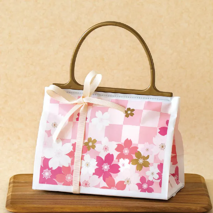 ヘッズ 手提げ袋 W200×D100×H150mm ピンク 20枚 さくらハンドル付ギフトバッグ HEADS SKR-MC3B