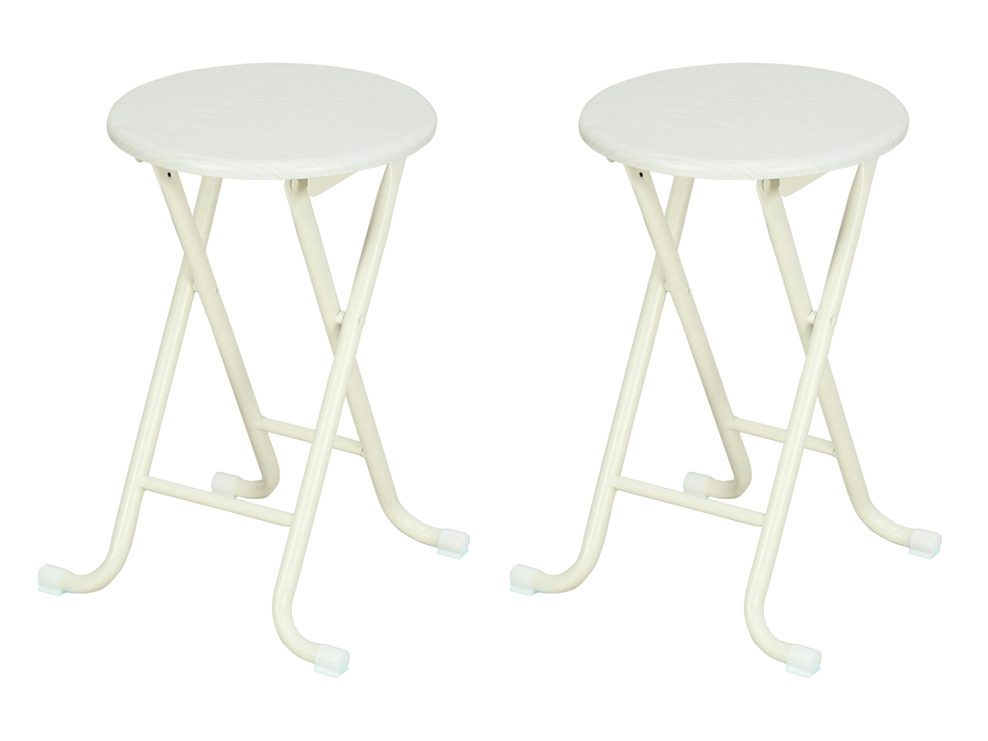 ビンテージ風スツール2脚セット 折りたたみスツール 2P セット おしゃれ 椅子 ヴィンテージ風