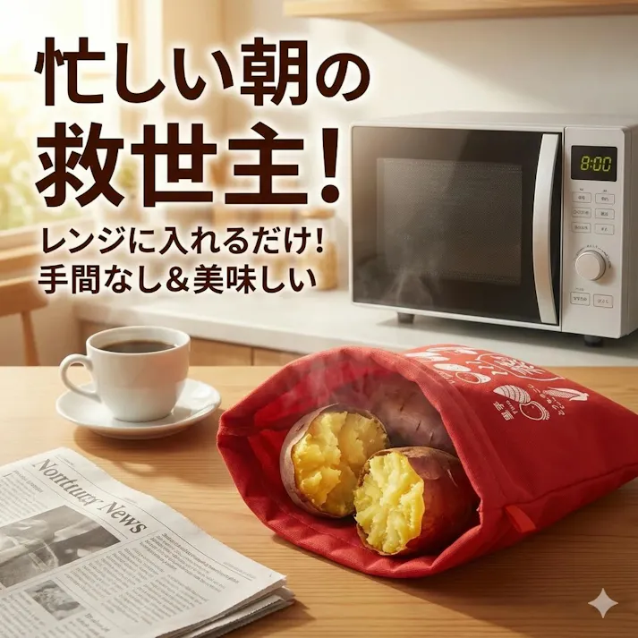 電子レンジ調理バッグ 芋 キッチン 電子レンジ 調理簡単 レンジ用調理器具 繰り返し使用可能 時短たった4分 焼きいもバッグ 冷凍加熱 時短 健康食 ダイエット食 じゃがいも とうもろこし 枝豆 など対応 電子レンジポテトバッグ