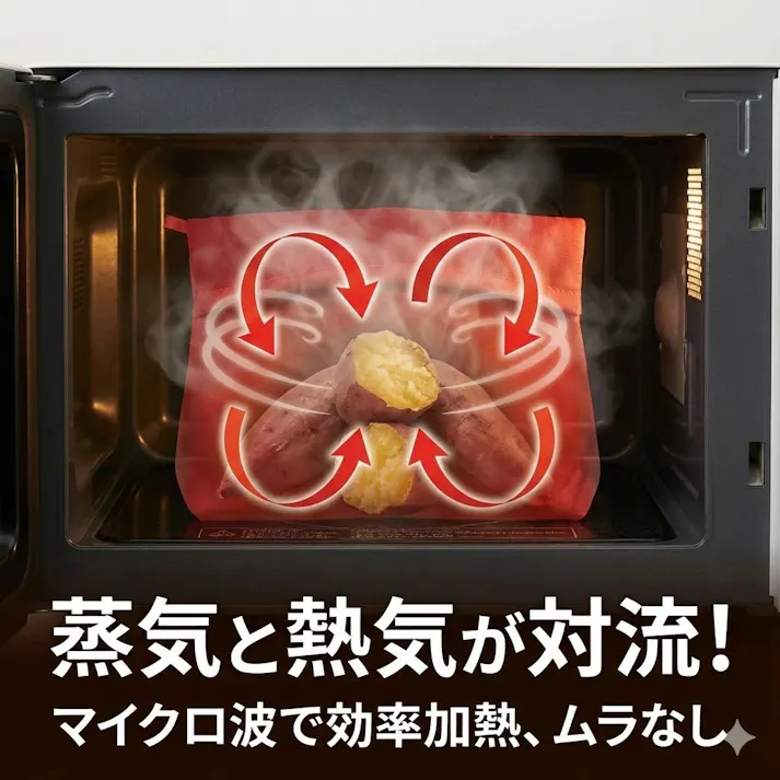 電子レンジ調理バッグ 芋 キッチン 電子レンジ 調理簡単 レンジ用調理器具 繰り返し使用可能 時短たった4分 焼きいもバッグ 冷凍加熱 時短 健康食 ダイエット食 じゃがいも とうもろこし 枝豆 など対応 電子レンジポテトバッグ