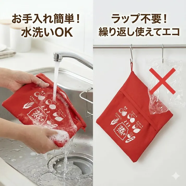 電子レンジ調理バッグ 芋 キッチン 電子レンジ 調理簡単 レンジ用調理器具 繰り返し使用可能 時短たった4分 焼きいもバッグ 冷凍加熱 時短 健康食 ダイエット食 じゃがいも とうもろこし 枝豆 など対応 電子レンジポテトバッグ