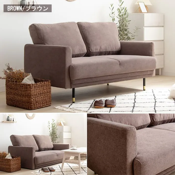 コンパクトソファ・シルエット 2人掛け CS-1009/カラー:ピンク/ お客様組立 【送料込み】 #4943733868164