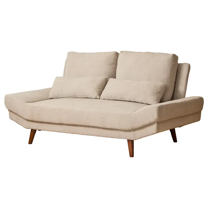 ワイドソファ・クッション付き 2人掛け IW-109/カラー:ベージュ/ お客様組立 【送料込み】 #4943733867600