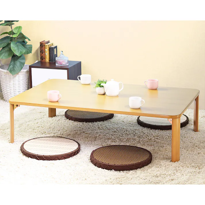 折りたたみテーブル 幅110 IW-1164B/カラー:ナチュラル/ 完成品 【送料込み】 #4943733613276