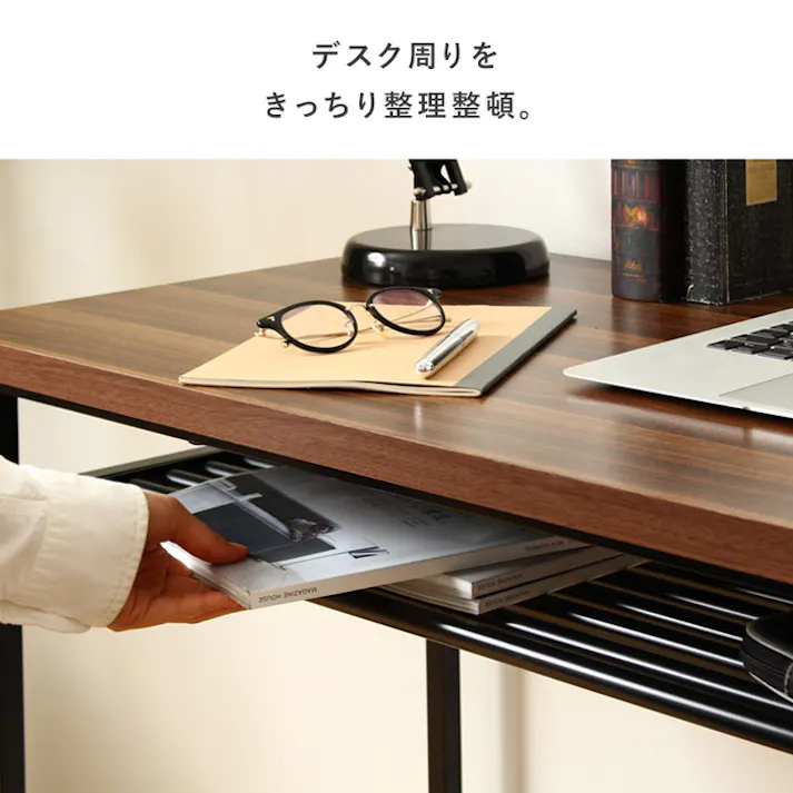 デスク IW-1250/カラー:ブラウン/ お客様組立 【送料込み】 #4943733815694