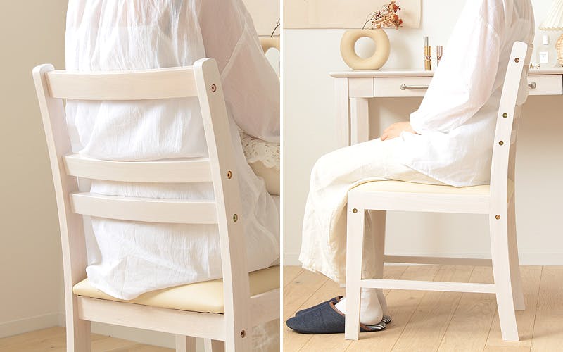 シンプルチェア IW-1270／カラー：ホワイト／ お客様組立 【送料込み