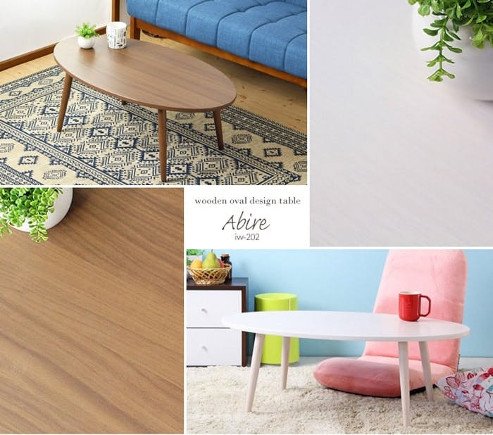 リビングテーブル 幅90 IW-202B／カラー：ホワイト／ お客様組立