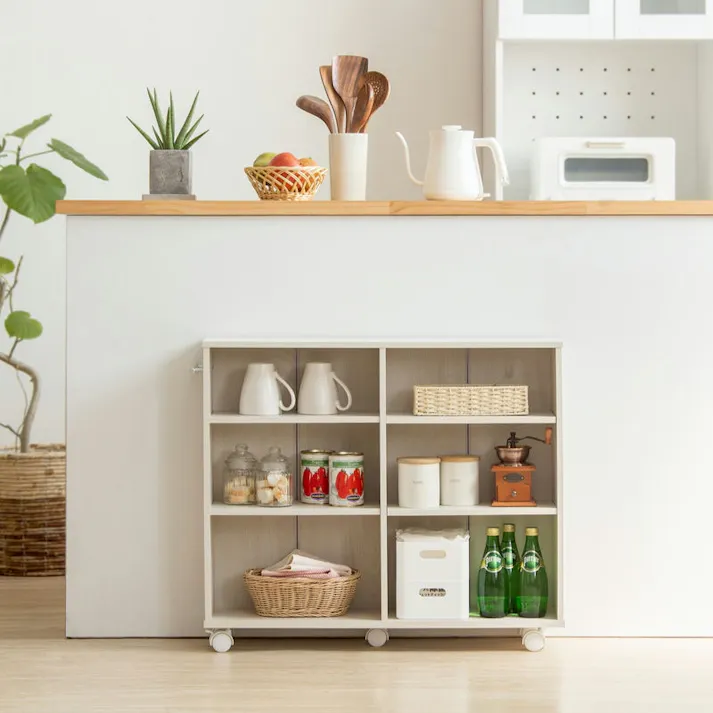 押入れ収納ラック 奥行75cm 【Sサイズ】(幅19cm)キャスター付き 可動棚 押し入れ・クローゼット 整理 収納 万能 多機能収納 取っ手付き 日用品 消耗品 ストック IW-29/ お客様組立 【送料込み】 #4943733872468