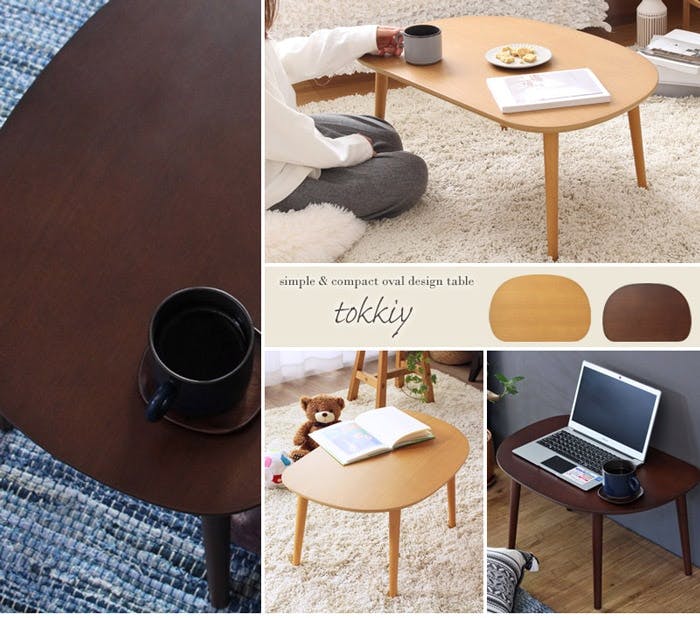 ローテーブル 幅60 IW-3010／カラー：ブラウン／ お客様組立 【送料