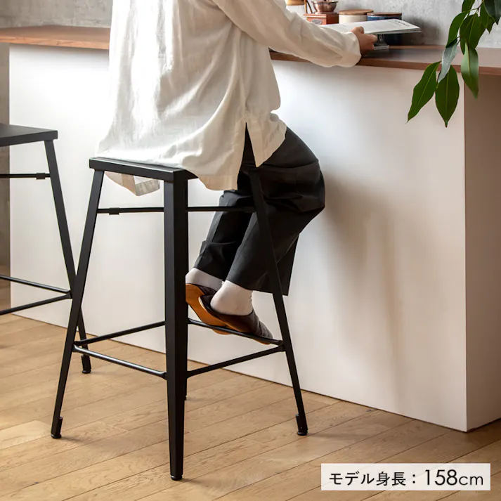 【1脚単品】ハイチェア IW-318/カラー:ブラック1脚/ 完成品 【送料込み】 #4943733870044