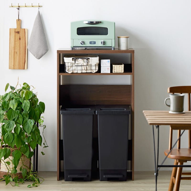 ゴミ箱上ラック IW-331／カラー：ブラウン／ お客様組立 【送料込み