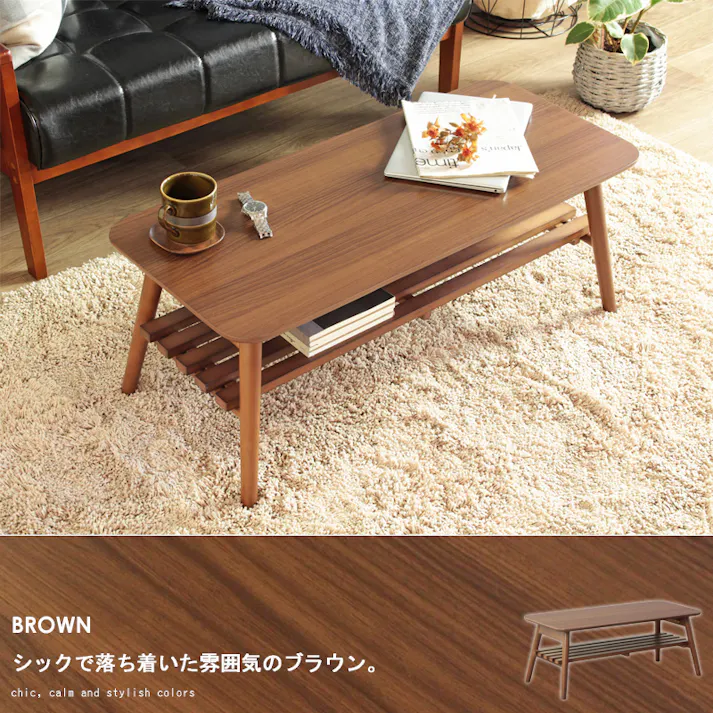 折りたたみテーブル棚付き 幅90 IW-4090/カラー:ホワイト/ 完成品 【送料込み】 #4943733613634