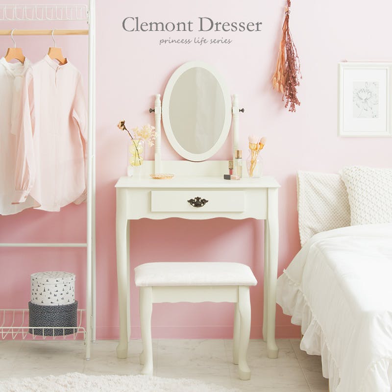 ドレッサー　IWD-301／カラー：アイボリー／ お客様組立  【送料込み】 ＃4943733613108