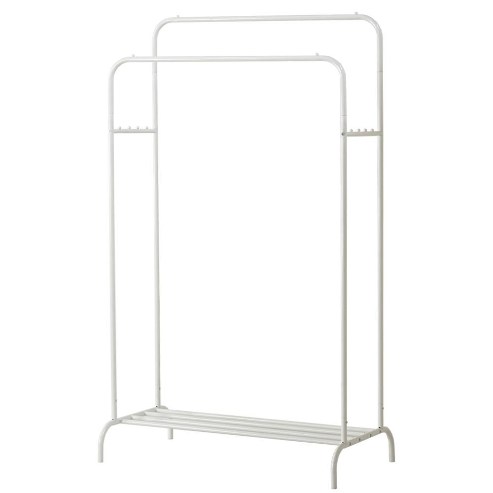 シンプルハンガーラック ダブルタイプ IWH-127／カラー：ホワイト
