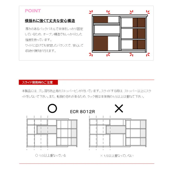 ECラック レギュラータイプ ECR-8012R/カラー:ホワイトウッド/ お客様組立 【送料込み】 #4904842699711