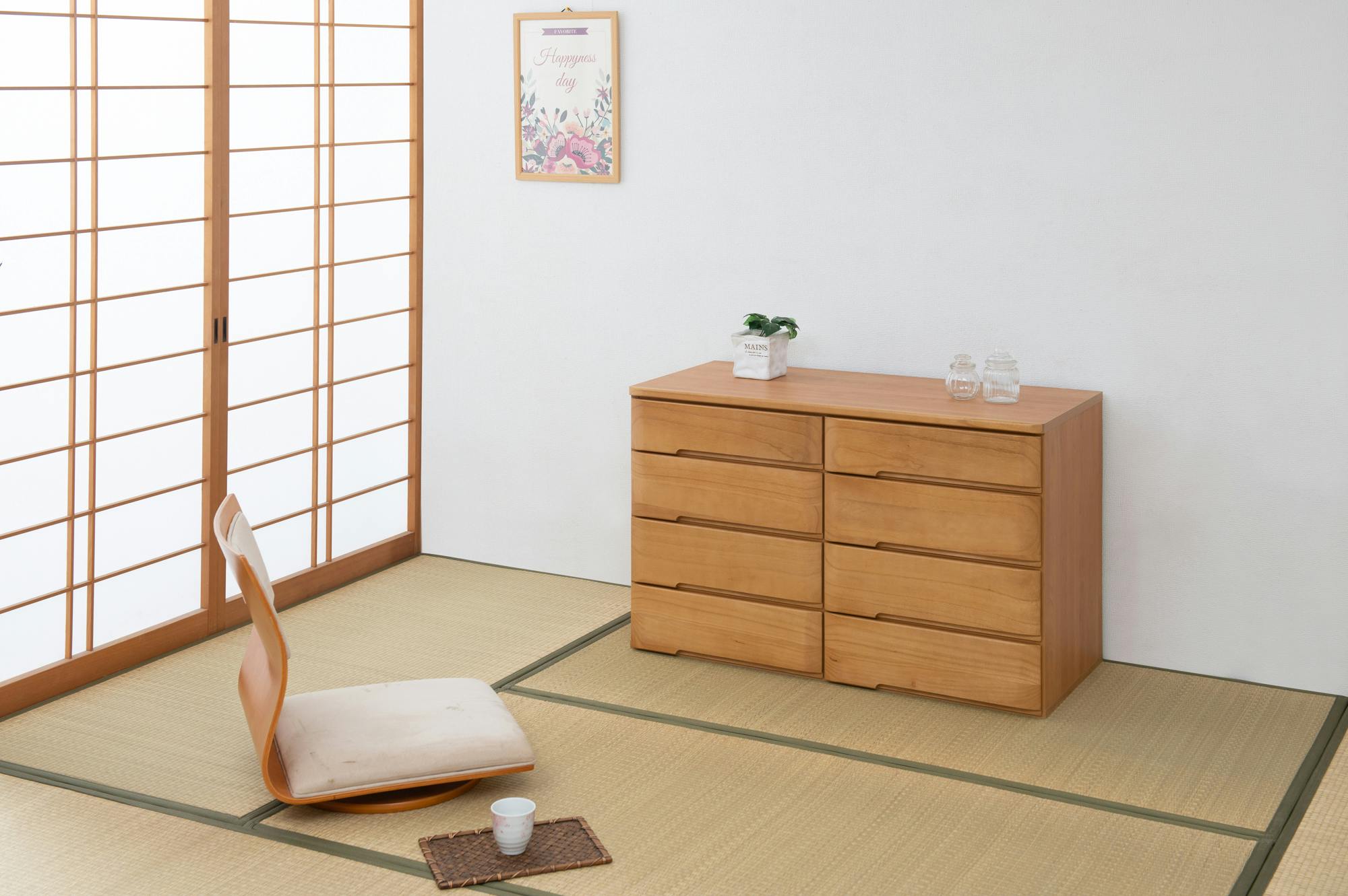 洋風顔の本格派きもの対応桐箪笥 幅100 4段8杯 洋風チェスト ナチュラル 衣類収納 日本製 完成品 国産 大川家具 衣裳タンス モダン 天然木桐 チェスト たんす 洋服タンス 和ダンス 収納タンス 桐たんす 桐タンス