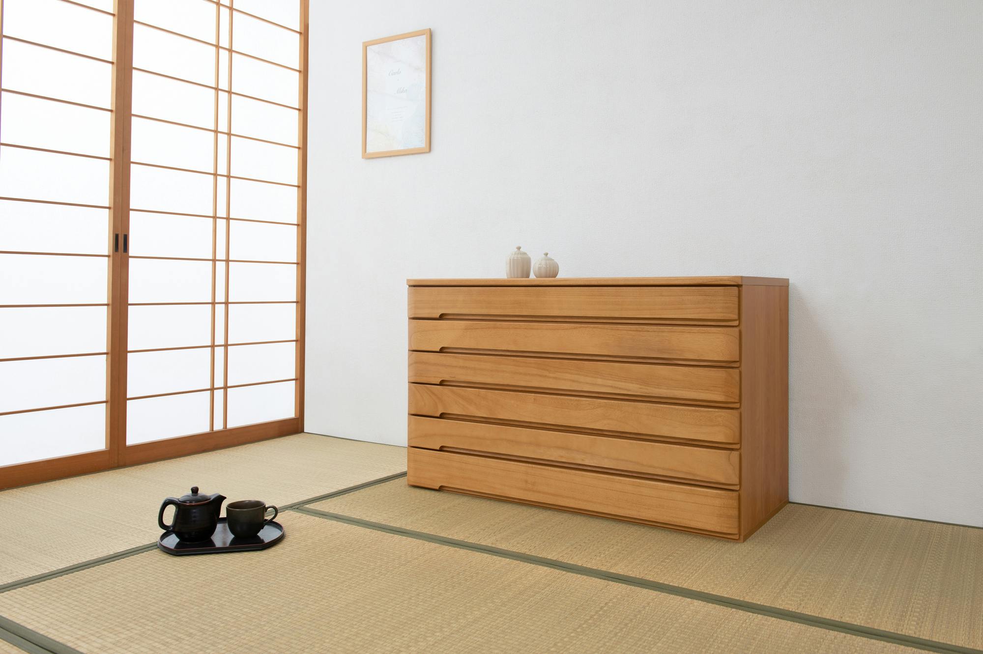 洋風顔の本格派きもの対応桐箪笥 幅100 6段 洋風チェスト ナチュラル 衣類収納 日本製 完成品 国産 大川家具 衣裳タンス モダン 天然木桐 チェスト たんす 洋服タンス 和ダンス 収納タンス 桐たんす 桐タンス