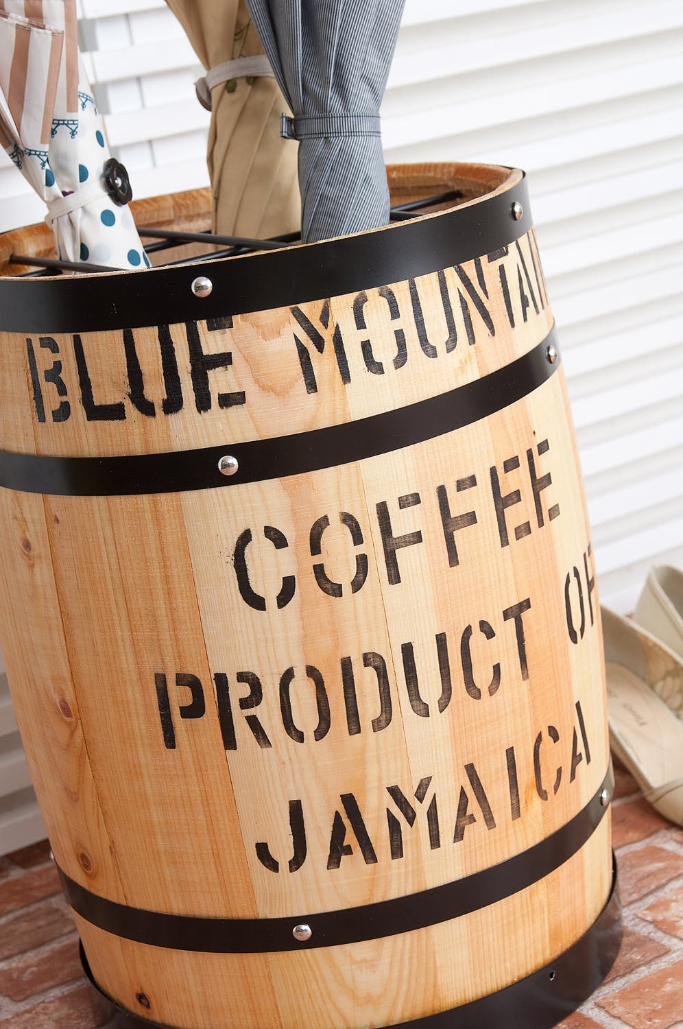 木樽 プランター ウッド 木製 傘立てタイプ 小物入れ インテリア おしゃれ かわいい 雑貨 ひのき 桧 檜 収納ボックス カントリー バレル ディスプレイ 什器 店舗什器 店舗用什器 収納box コーヒー樽 ナチュラル