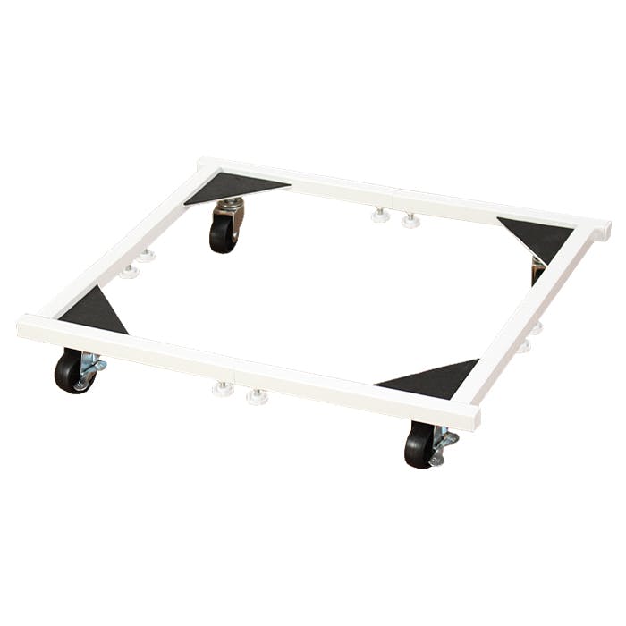 【初春セール価格 3,480円！】 洗濯機 置き台 キャスター 伸縮式 保護マット付き 幅奥行調節 ランドリー 洗濯機パン 洗濯台 洗濯置き台