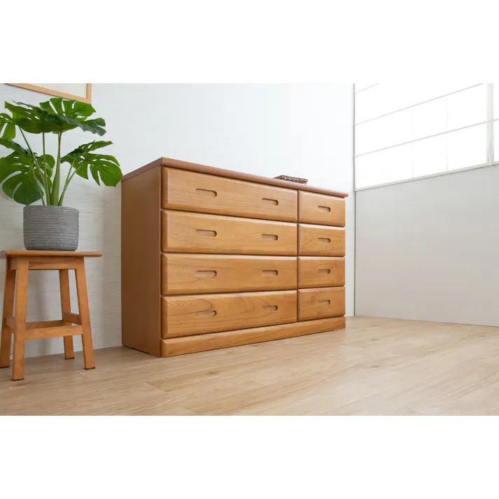 【MERCI】天然木桐チェスト 収納タンス スライドレール付き 幅120cm 大川家具 完成品 桐材 日本製 国産 タンス 衣類収納 木製 大容量 整理たんす チェスト クローゼット アンティーク おしゃれ