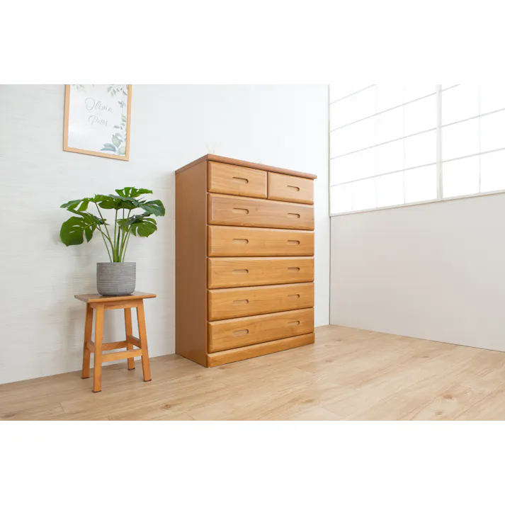 【MERCI】天然木桐チェスト 収納タンス スライドレール付き 幅80cm 大川家具 完成品 桐材 日本製 国産 タンス 衣類収納 木製 大容量 整理たんす チェスト クローゼット アンティーク おしゃれ