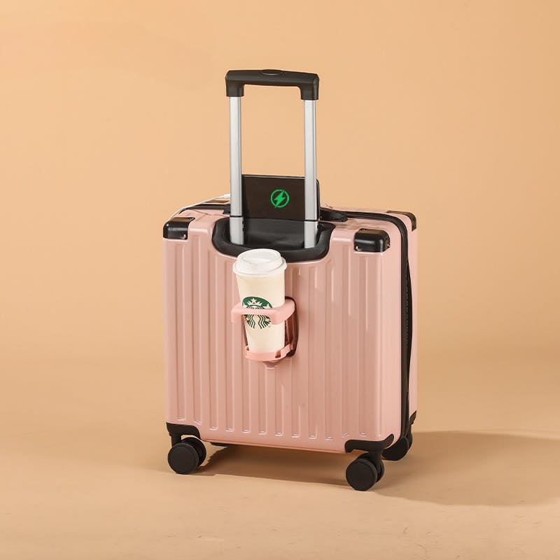 スーツケース キャリーバッグ 18インチ 旅行用 小型 機内持ち込み用 革製 旅行用耐久 大容量 ダイヤルロック付き