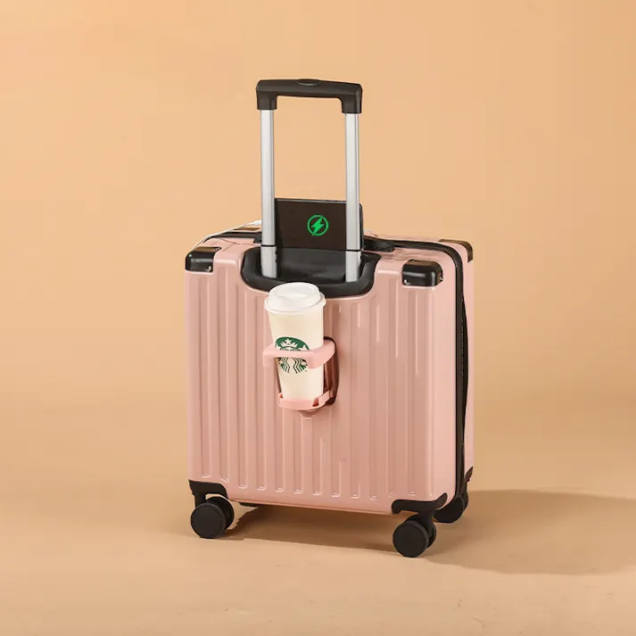 スーツケース キャリーバッグ 18インチ 旅行用 小型 機内持ち込み用 革製 旅行用耐久 大容量 ダイヤルロック付き