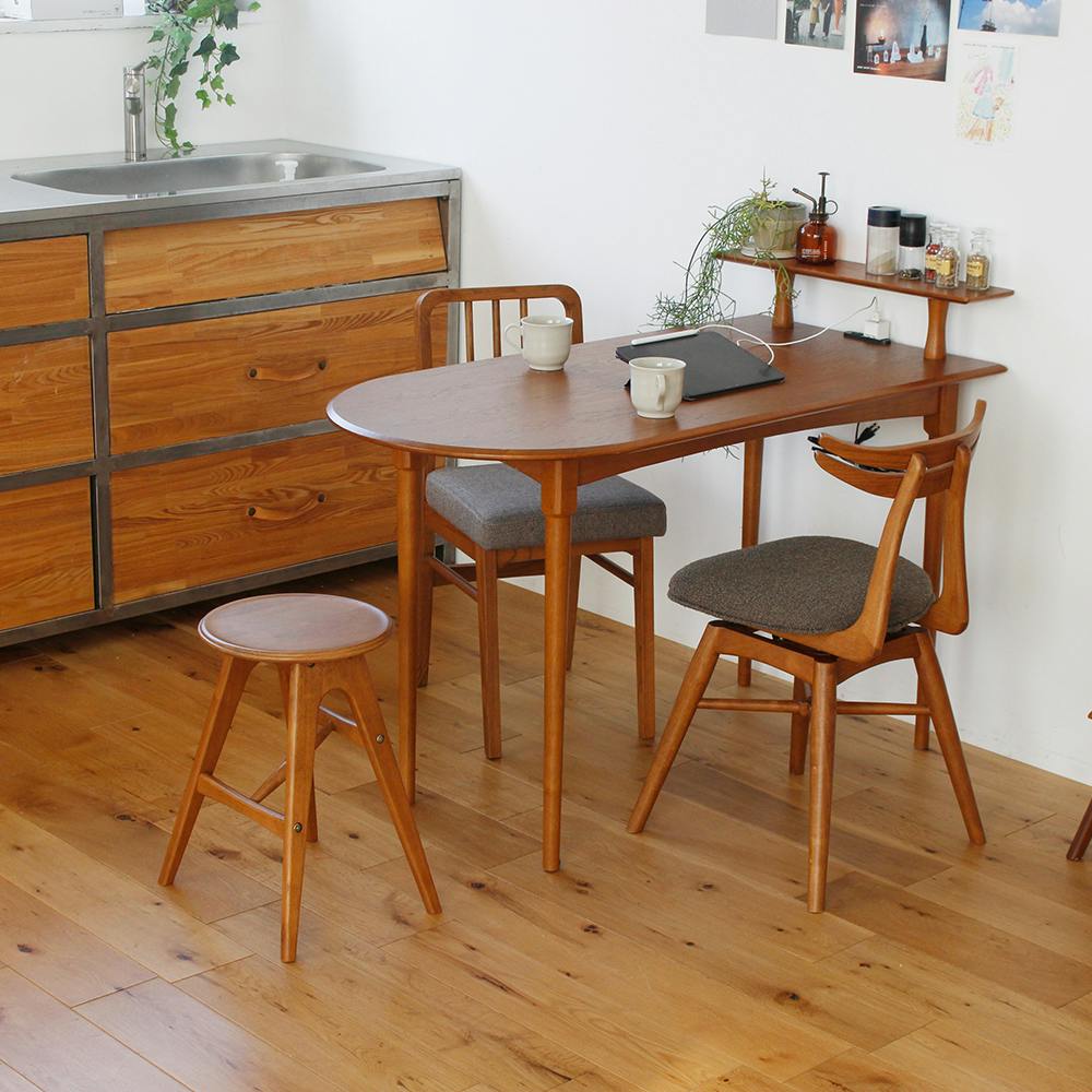 木製スツール　ヴィンテージ 木目が美しい軽量なヴィンテージ風スツール OAKER Stool | 椅子