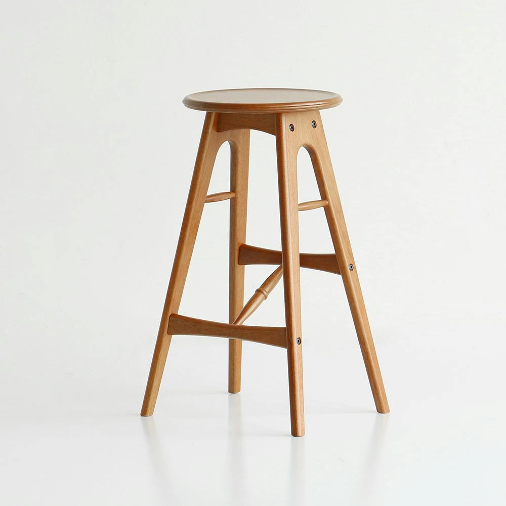 木目が美しい軽量なヴィンテージ風ハイスツール | 椅子・チェア