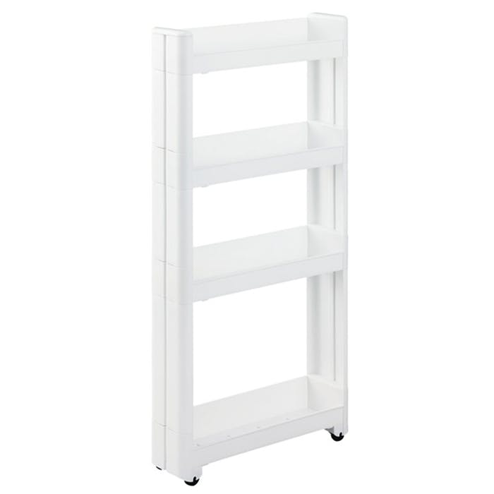 スマートワゴンFit W100 45-4段 すき間収納 キッチンワゴン キャスター付き 軽量 スリム ランドリー収納