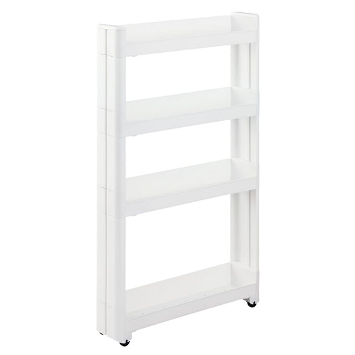 スマートワゴンFit W100 55-4段 すき間 収納 隙間 スリム ストッカー すき間収納 キッチンワゴン キャスター付き 軽量 スリム ランドリー収納 小物収納