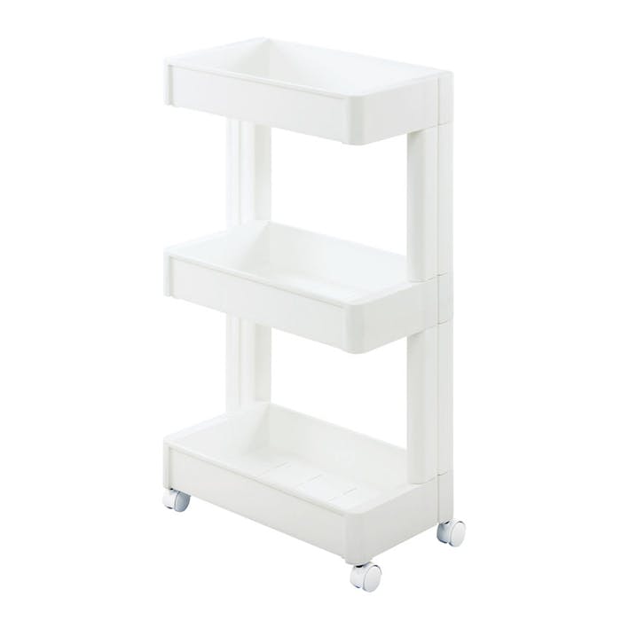 スマートワゴンFit 3段 キッチン収納 キャスター付き 隙間収納 マルチ キッチンワゴン すきま 収納ラック 収納ワゴン キャスター付き