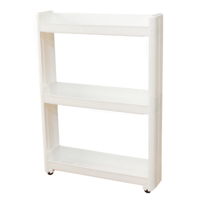 ワゴン キャスター付き 隙間ワゴンD55-3段 キッチン 脱衣場 すきま収納 13cm