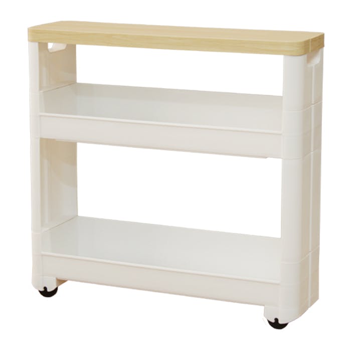 ワゴン キャスター付き 隙間ワゴン サニタリー2段 キッチン 脱衣場 すきま収納 13cm