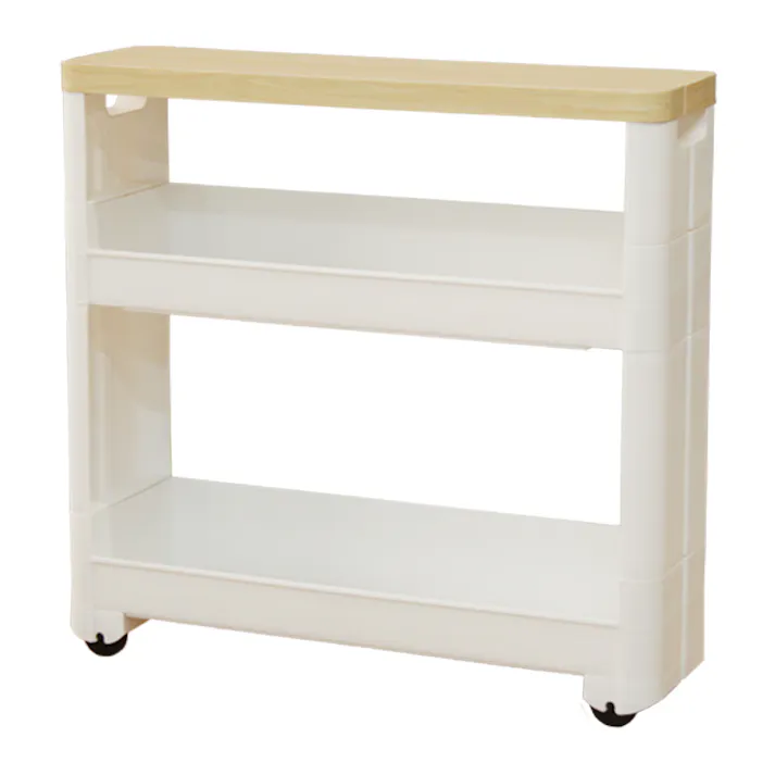 ワゴン キャスター付き 隙間ワゴン サニタリー2段 キッチン 脱衣場 すきま収納 13cm
