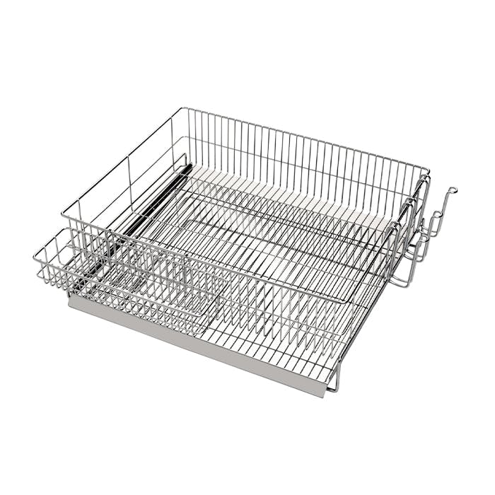 水切りラック 縦置き ワイド ステンレス カトラリーケース カップホルダー付き 日本製 燕三条