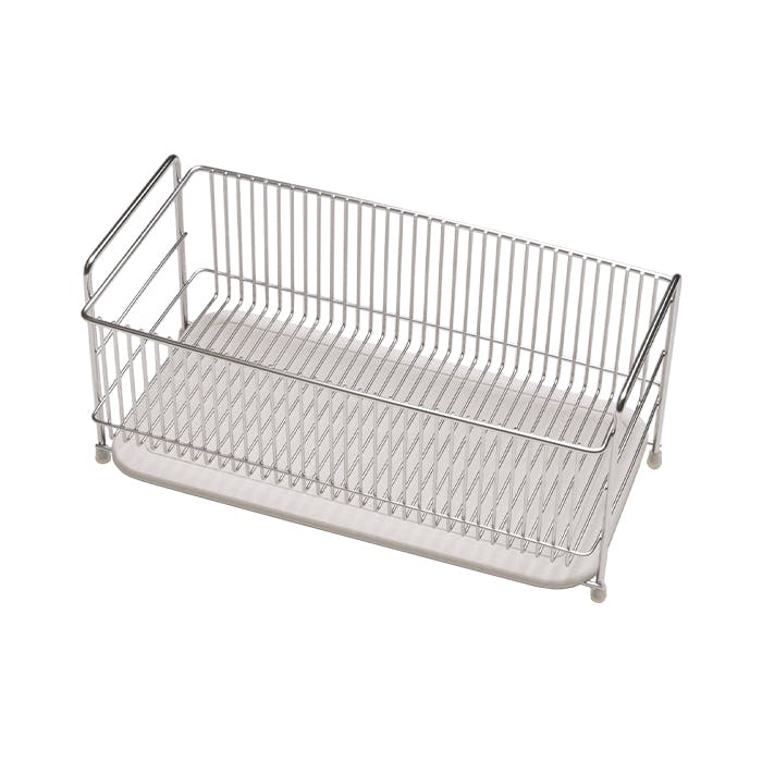 水切りラック スリム 水切りかご ステンレス 珪藻土トレー 日本製 燕三条