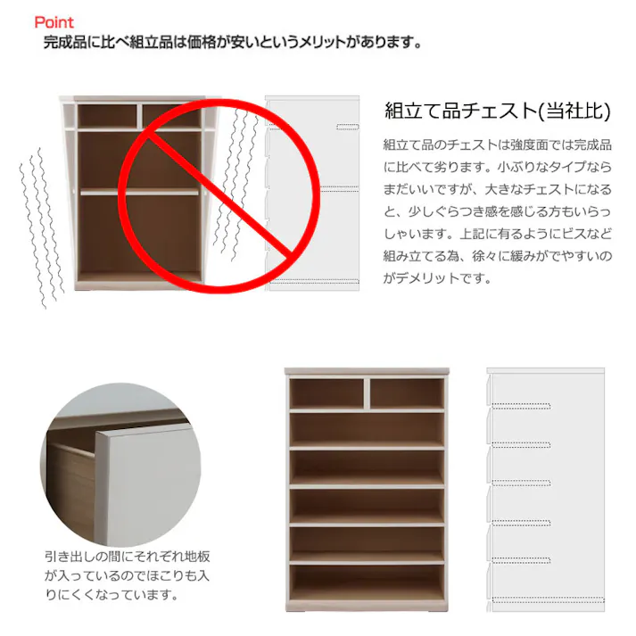 引出しスライドレール付 国産 完成品 ホワイトのチェストハイチェスト 幅80 6段 タンス たんす 洋服タンス 大川家具 モダン ロータイプ 北欧 白 おしゃれ カントリー 脱衣場 収納 サイドボード 整理タンス リビング 日本製 引き出し 整理ダンス 箪笥