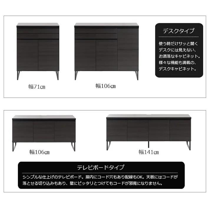 【BK-club】スタイリッシュブラック スクエアキャビネット ローボードタイプ 幅141cm ローボード TV台 テレビ台 ディスプレイ リビング ブラック 黒 木製 ラック スクエア 棚 リビングボード