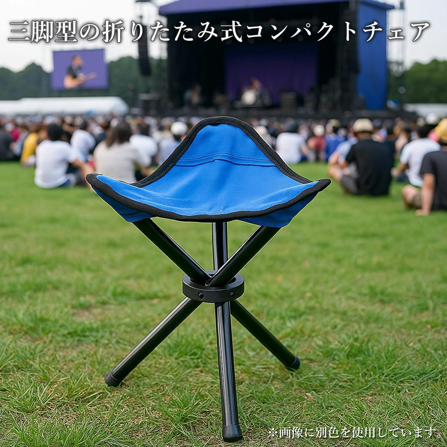 折り畳みハイスツール チェア 椅子 軽量 持ち運び簡単 コンパクト ネイビー 折りたたみ椅子 軽量 アウトドアチェア キャンプ椅子 折りたたみイス