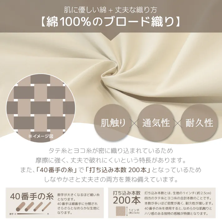 coton.綿100% 日本製 フラットシーツ シングル クラウド