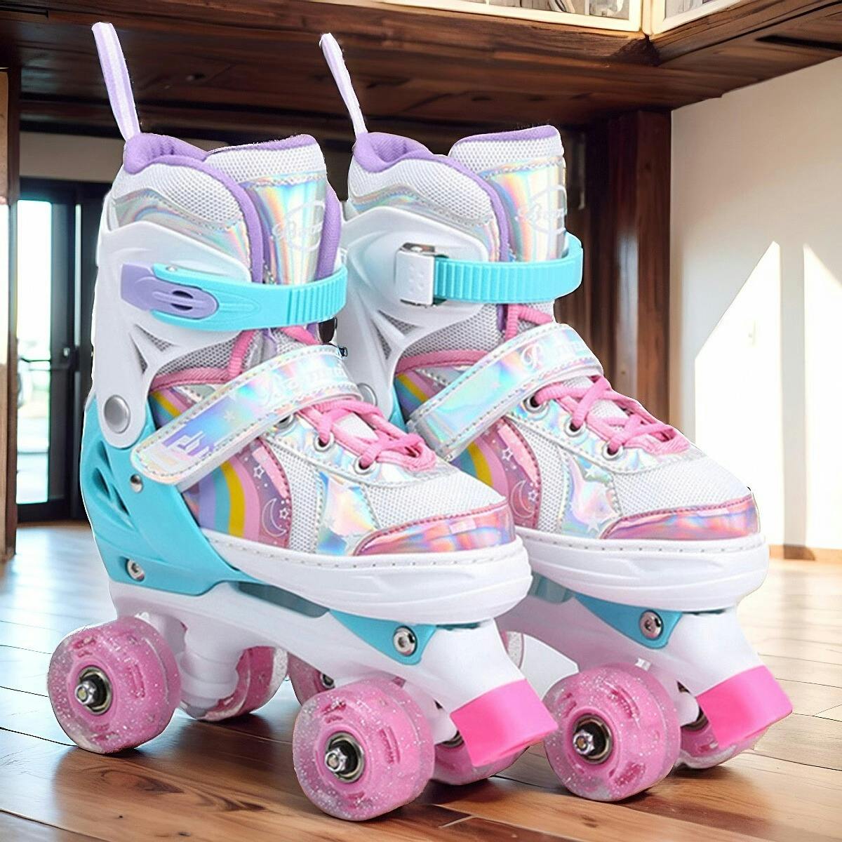 子供用ダブルローラースケート ホイールスケート クリスマスギフト