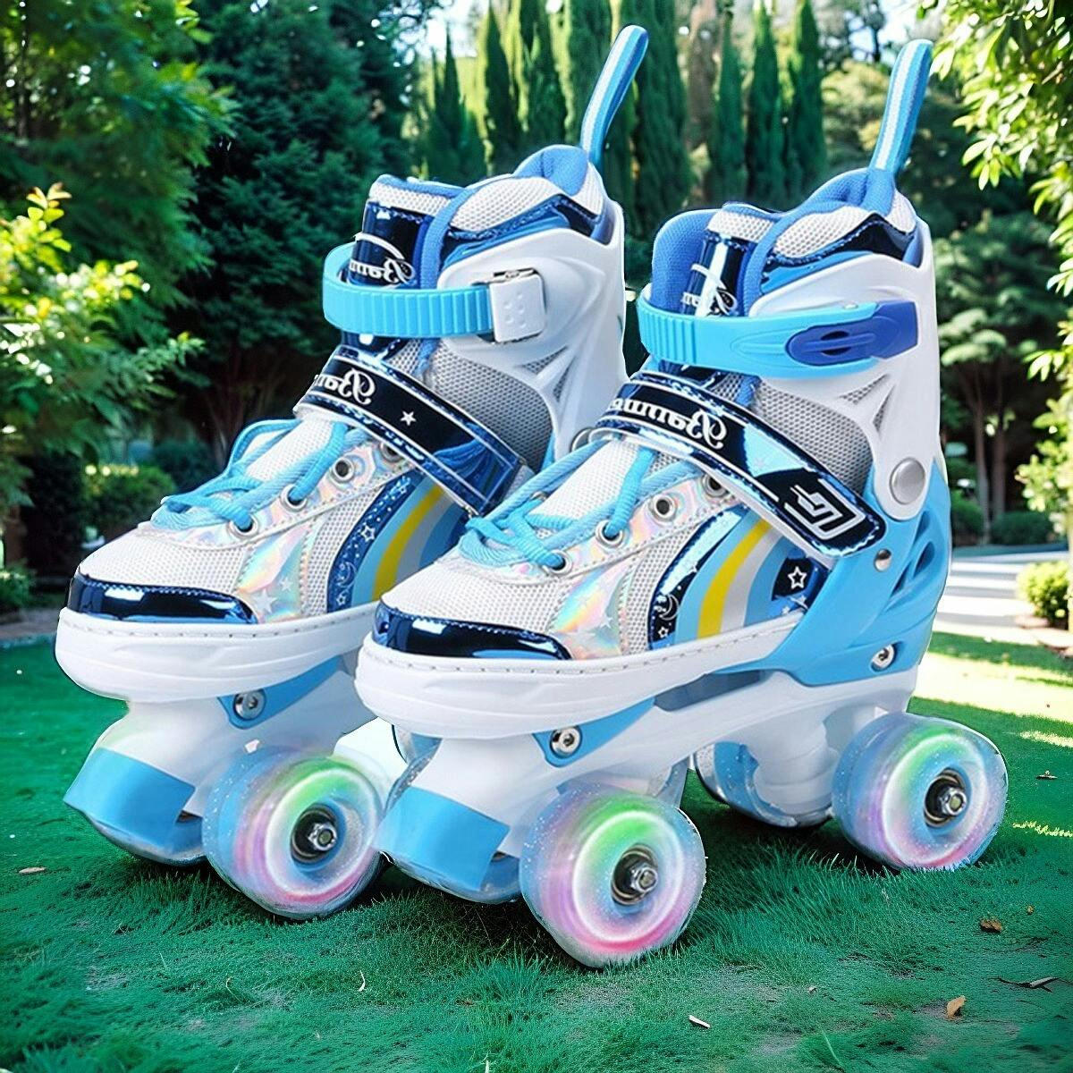 子供用ダブルローラースケート ホイールスケート クリスマスギフト