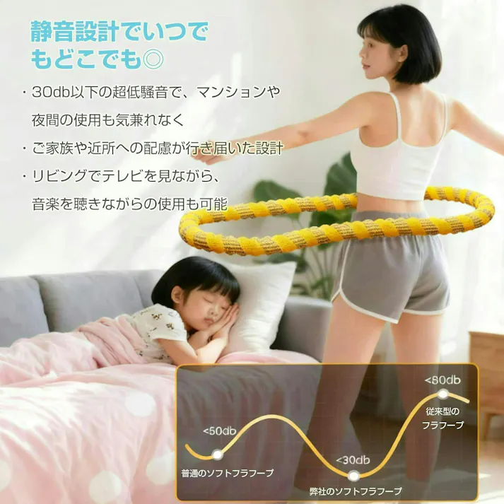 フラフープでダイエット用 ソフトフラフープ ダイエット 人気 静音 全カバーウエスト保護 脂肪燃焼 美容フィットネス器具 折りたたみ式 携帯可能 静音デザイン 腰保護 フィットネス 有酸素運動 室内トレーニング